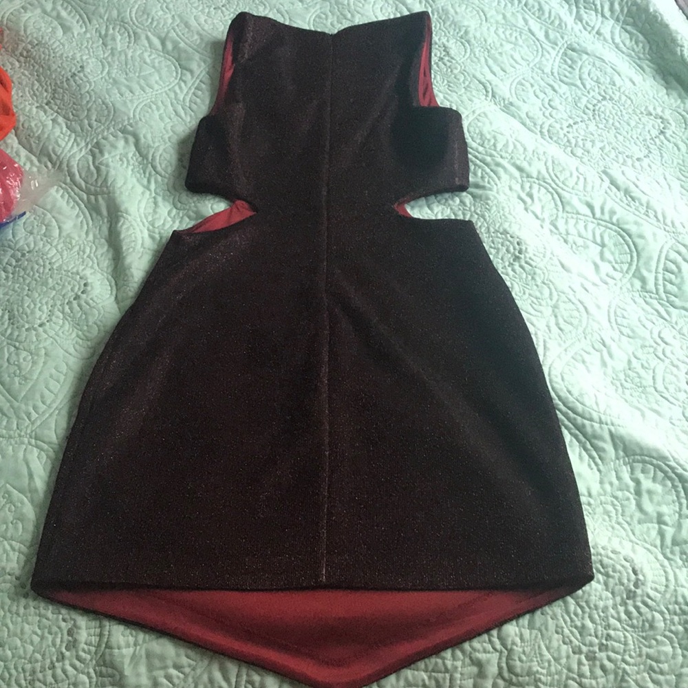 Express party dress in a glitter maroon worn once - Picture 3 of 3